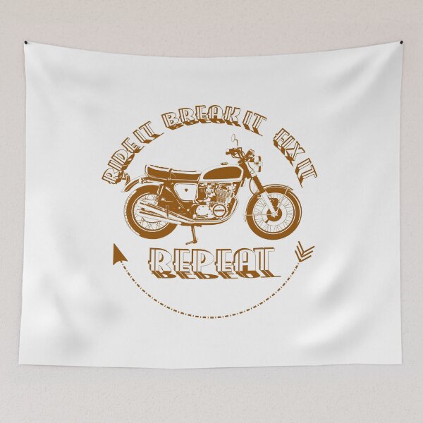 Item preview, Vintage motorcycle - ride it, break it, fix it designed and sold by retroDraw.