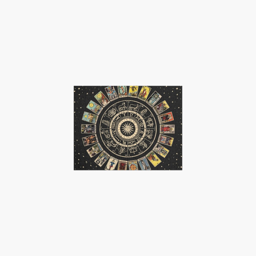 Wheel of the Zodiac, Astrology Chart & the Major Arcana Tarot Jigsaw Puzzle