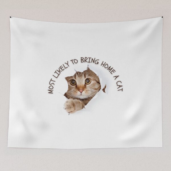 Item preview, most likely to bring home a cat lovely cat lovers cute designed and sold by FLOWER--ART.