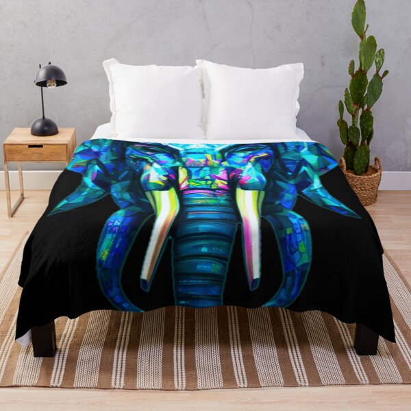 Item preview, Psychedelic Elephant Blue designed and sold by PopOptikal.