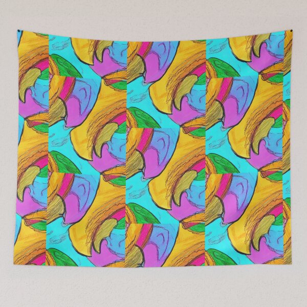 Item preview, Modern abstract vibrant bright colors designed and sold by Merigold.