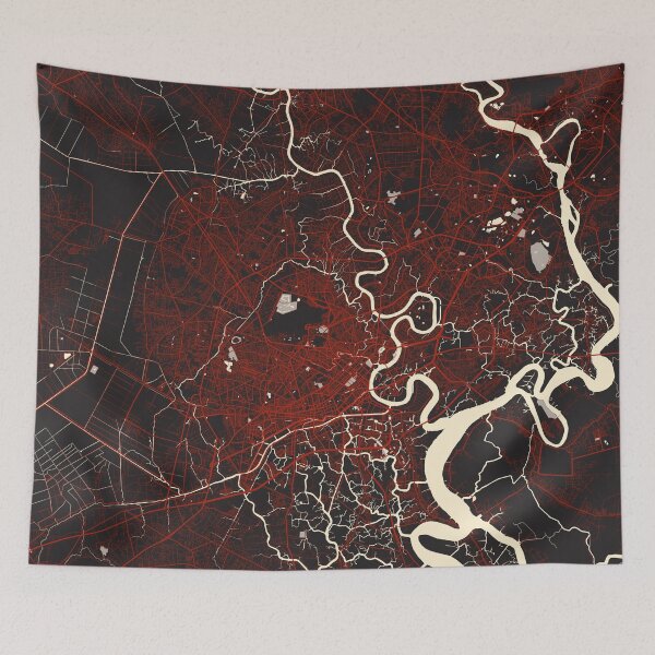 Item preview, Mapa de la ciudad de Ho Chi Minh de Vietnam - Vector designed and sold by deMAP.