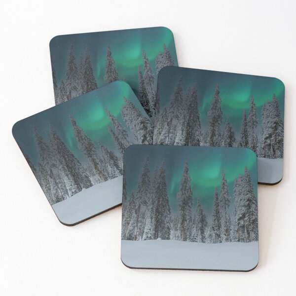 Item preview, Aurora boreal en un bosque de pinos designed and sold by Marcus Grant IPA.