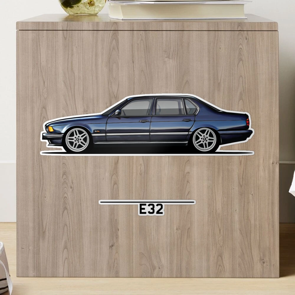 German Car E32 750 v12 7 series Sticker for Sale by ThugRace Apparels