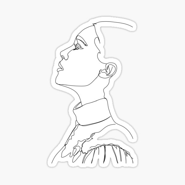 Alycia Debnam Carey Dessin au trait Sticker