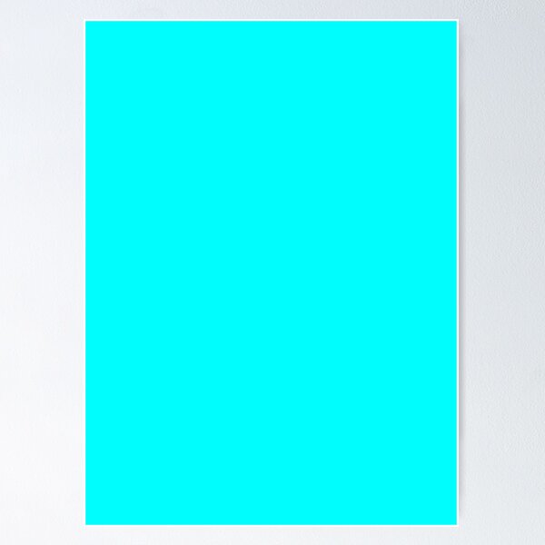Solid Celeste Bright Aqua Blue Color Poster