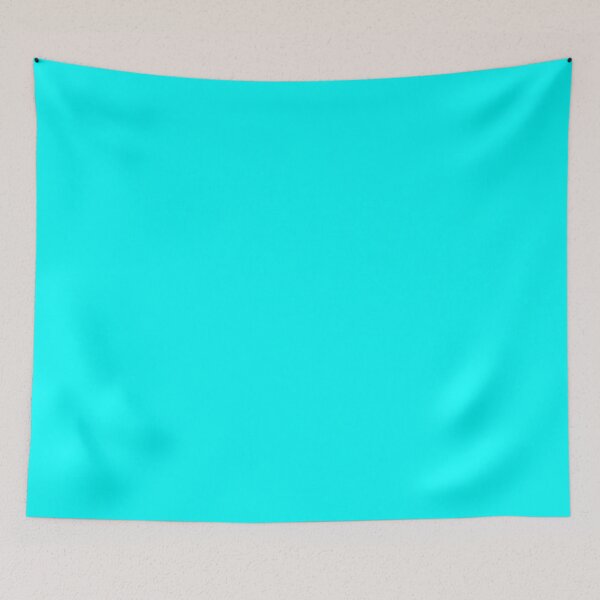 Item preview, Bright Fluorescent Neon Blue Absolute Solid Aqua Cyan water color Light Plain Luminous Color Electric designed and sold by ChaimaaKr.
