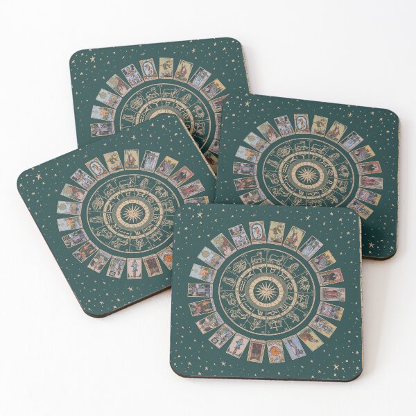 Item preview, Emerald Wheel of the Zodiac, Astrology Chart & the Major Arcana Tarot designed and sold by wildtribe.