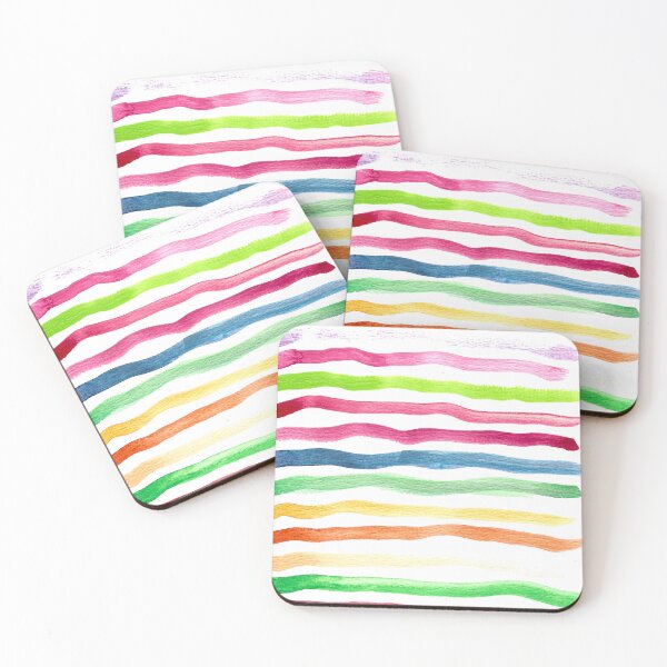 Item preview, watercolor handmade colorful lines pattern  designed and sold by Pacika.