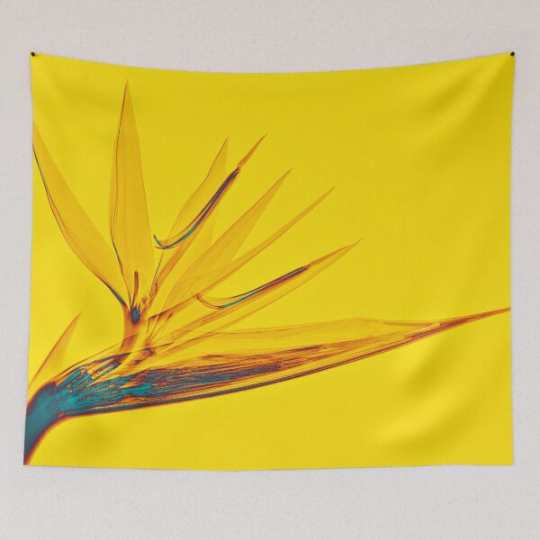 Item preview, Flower in yellow and turquoise, Strelizia designed and sold by Lanuma.