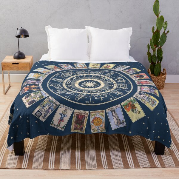 Item preview, Royal Blue Wheel of the Zodiac, Astrology Chart & the Major Arcana Tarot designed and sold by wildtribe.