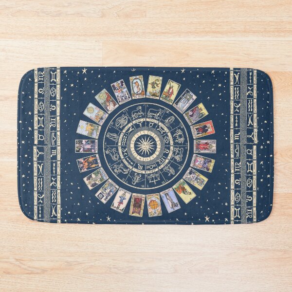 Item preview, Royal Blue Wheel of the Zodiac, Astrology Chart & the Major Arcana Tarot designed and sold by wildtribe.
