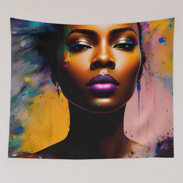 Item preview, Urban Woman Graffiti Oil Painting Splattered designed and sold by SableSyndciate.