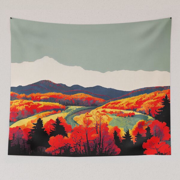 Item preview, Mountain Valley: Silkscreen Landscape designed and sold by Studio Axis.