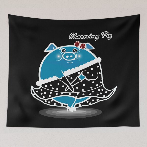 Item preview, Charming pig  designed and sold by Shirley cute art .