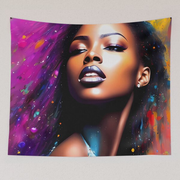 Item preview, Urban Woman Graffiti Oil Painting Splattered designed and sold by SableSyndciate.