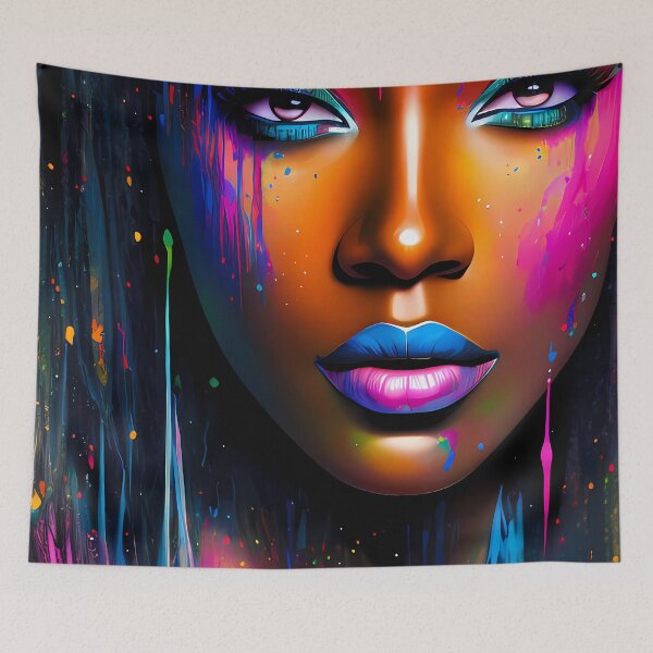 Item preview, Urban Woman Graffiti Oil Painting Splattered designed and sold by SableSyndciate.