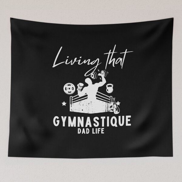 Item preview, Living that gym fitness Dad life | Motivational quotes designed and sold by Shambusiness.