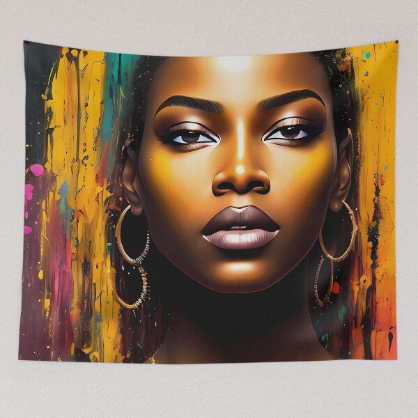 Item preview, Urban Woman Graffiti Oil Painting Splattered designed and sold by SableSyndciate.
