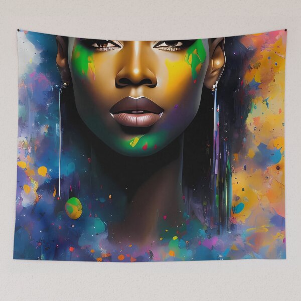 Item preview, Urban Woman Graffiti Oil Painting Splattered designed and sold by SableSyndciate.