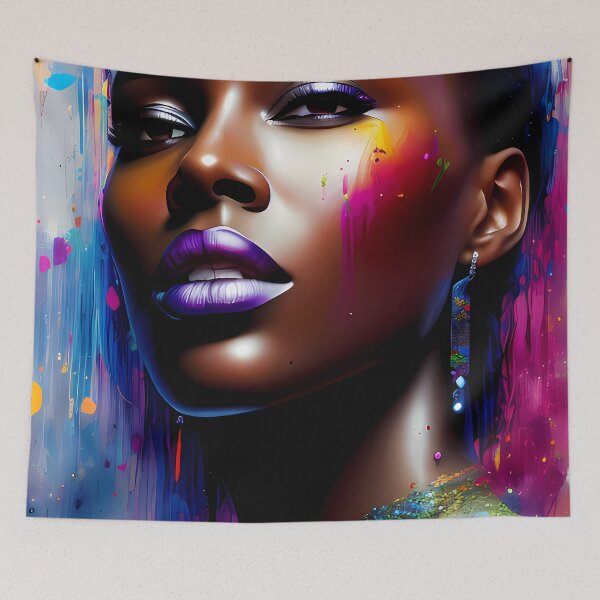 Item preview, Urban Woman Graffiti Oil Painting Splattered designed and sold by SableSyndciate.