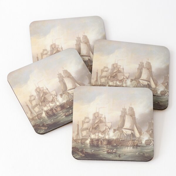 Item preview, Napoleonic Wars - Battle of Trafalgar - British Naval History - Art Print Design designed and sold by TheHappyK.