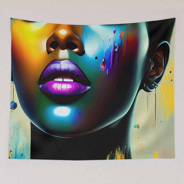 Item preview, Urban Woman Graffiti Oil Painting Splattered designed and sold by SableSyndciate.