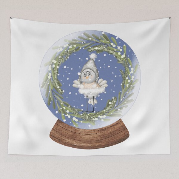 Item preview, Snow Globe Winter Wonderland Birds 2 designed and sold by TasimaDesign.