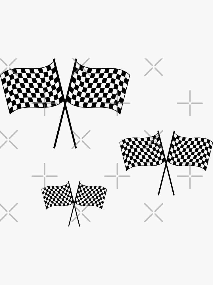 "Racing Flags Stickers Pack. Checkered Flags." Sticker for Sale by