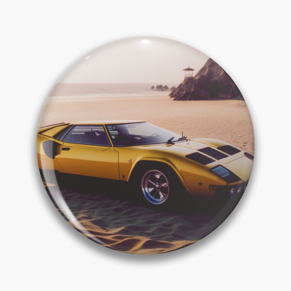 Artikelvorschau, Vintage Gold Sports Car - Otherworldy Fast Car entworfen und verkauft von The Oracle of Surrealism Sublime Consciousness.