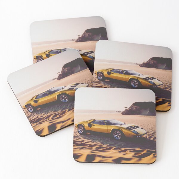 Item preview, Vintage Gold Sports Car - Otherworldy Fast Car designed and sold by The Oracle of Surrealism Sublime Consciousness.