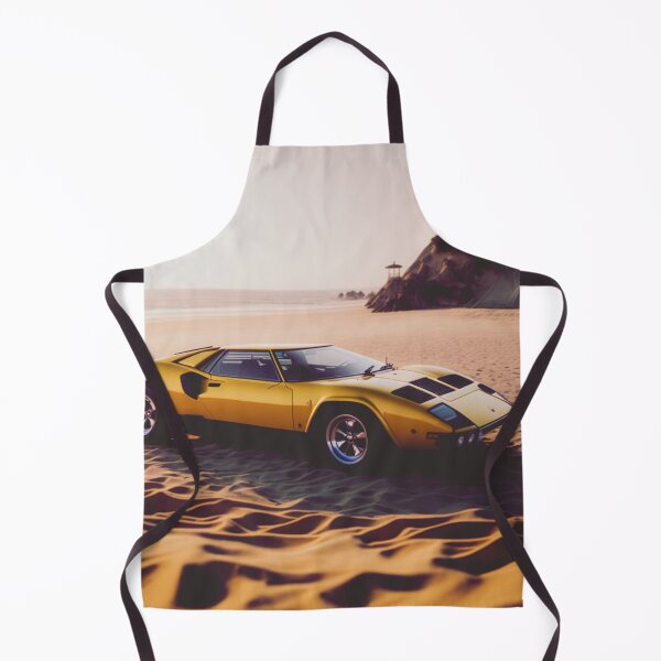 Artikelvorschau, Vintage Gold Sports Car - Otherworldy Fast Car entworfen und verkauft von The Oracle of Surrealism Sublime Consciousness.