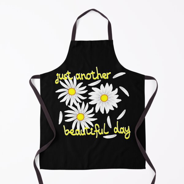 Item preview, White daisies and "just another beautiful day" slogan designed and sold by ReflectedCrafts.