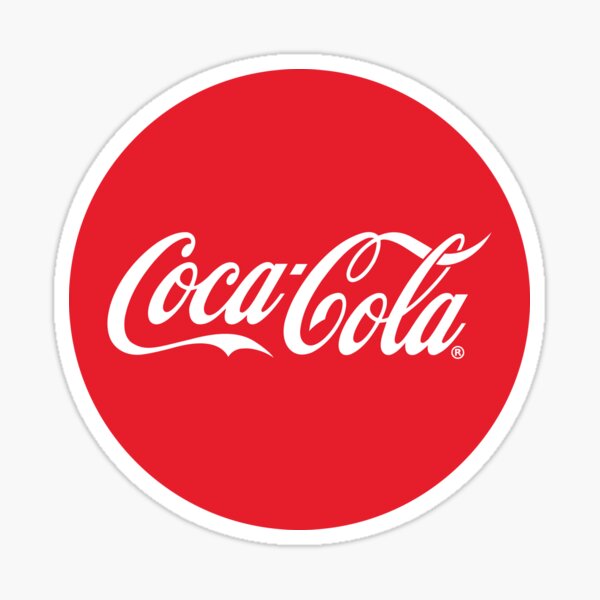 Diseño de tapa de botella de Coca-Cola Pegatina