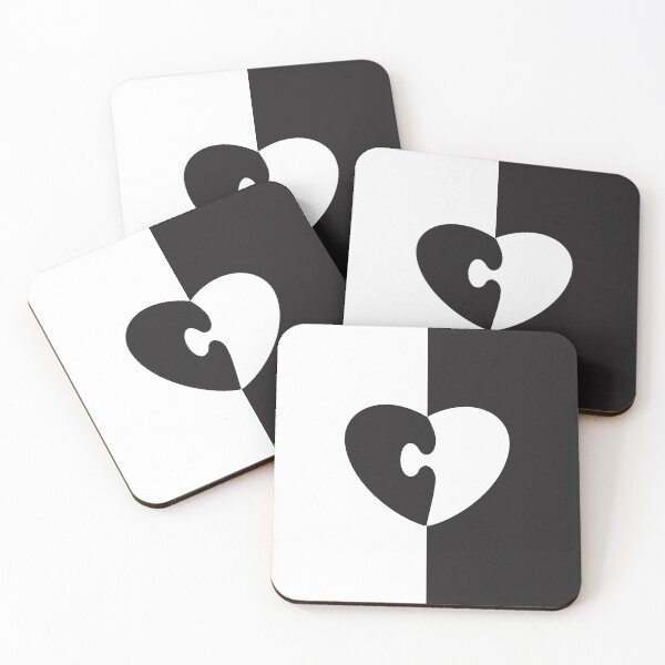 Item preview, black white heart designed and sold by GorLorLar.