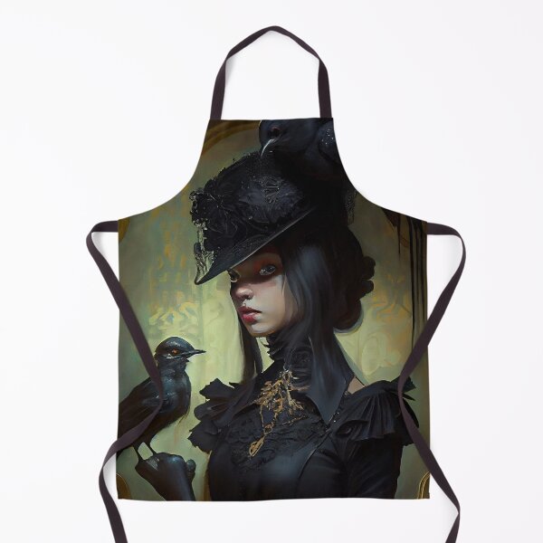 Item preview, Beautiful Gothic Victorian Girl with Crow designed and sold by The-Dark-Art.