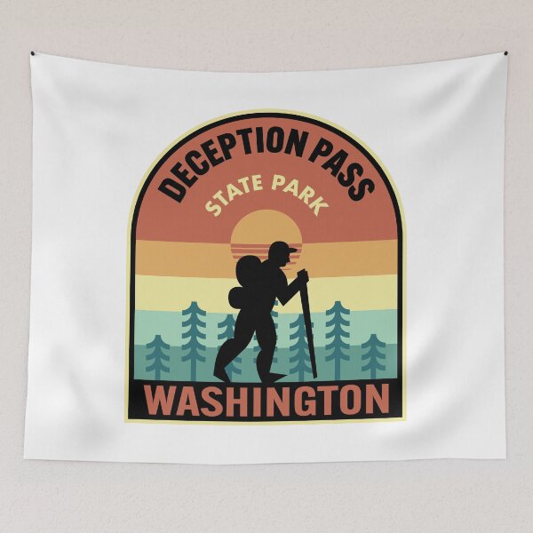 Item preview, Deception Pass State Park Washington Retro Hiking designed and sold by HalpinDesign.