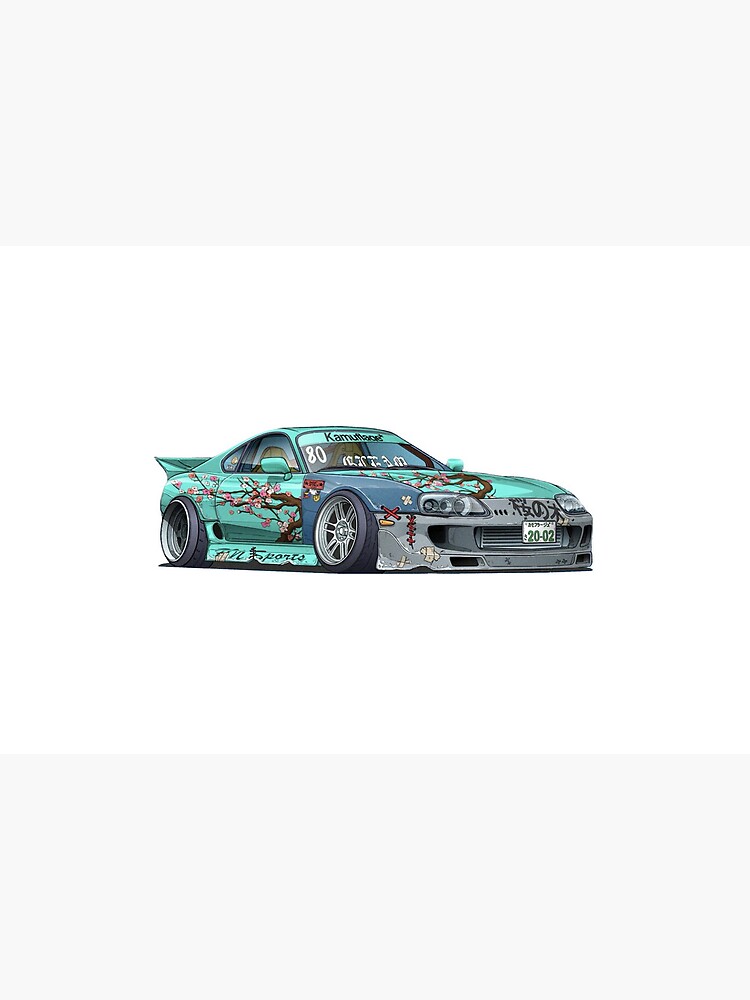 Toyota Supra Mk4, Car Art Print, Car Drawing, Gift for Him, Digital  Download 