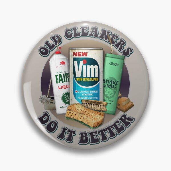 Item preview, Old Cleaners Do It Better (Circular Version) - Funny Retro Cleaning Products - Vintage 70s 80s  designed and sold by RetroTeeStudio.