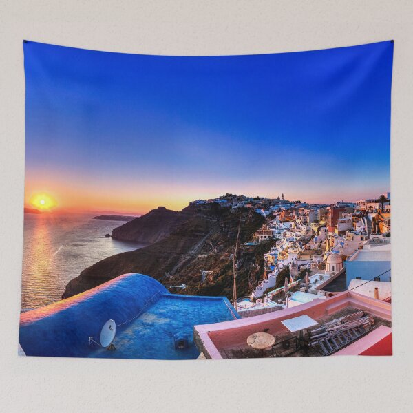 Item preview, Santorini Sunset Panorama  designed and sold by Paul Thompson Photography.