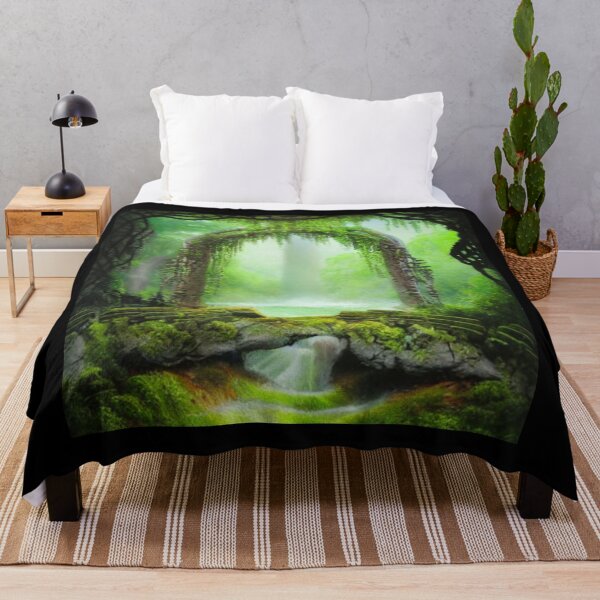 Item preview, Lost Forest Temple 5 - Throw Pillows and Prints. designed and sold by ScatterHub.