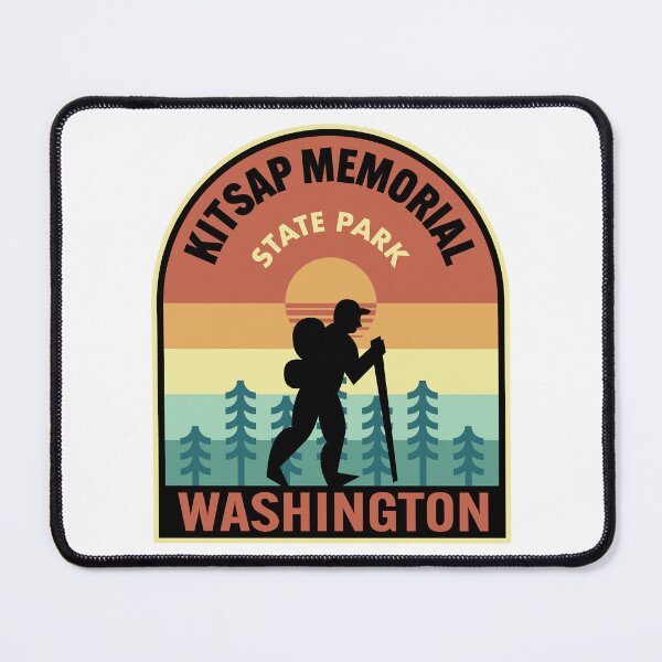 Item preview, Kitsap Memorial State Park Washington Retro Hiking designed and sold by HalpinDesign.