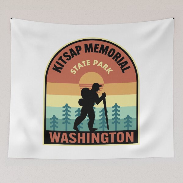 Item preview, Kitsap Memorial State Park Washington Retro Hiking designed and sold by HalpinDesign.