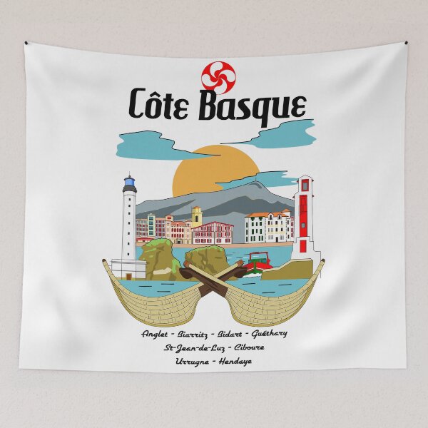 Item preview, Drawing Basque Coast - Basque Country designed and sold by retroDraw.