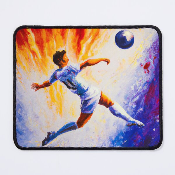 Item preview, A football player kicking a ball designed and sold by AiArtist01.