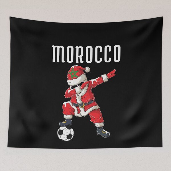 Item preview, Dabbing Santa with Moroccan Flag Gift Soccer Team For Morocco Fans- Christmas designed and sold by ollalla.