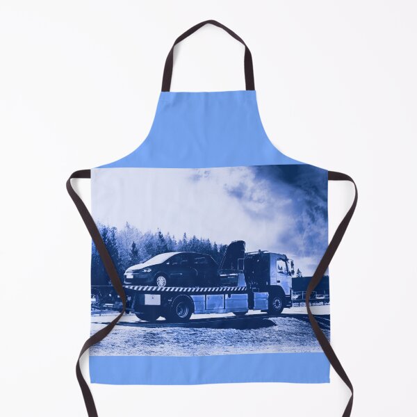 Item preview, Flatbed Tow Truck Carrying Breakdown Car Blue Tones designed and sold by Taina Sohlman.