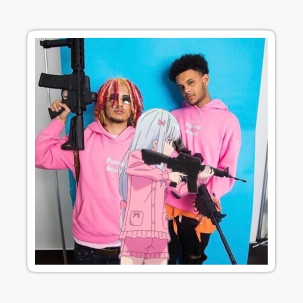 strapped Hentai lil pump and smoke purrp Sticker