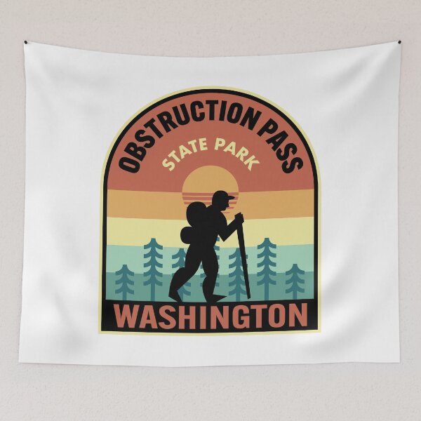 Item preview, Obstruction Pass State Park Washington Retro Hiking designed and sold by HalpinDesign.