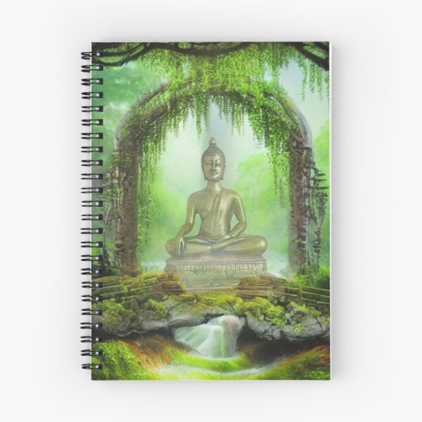 Item preview, Copy of Lost Forest Temple 5B - Buddha statue -Throw Pillows and Prints.  designed and sold by ScatterHub.